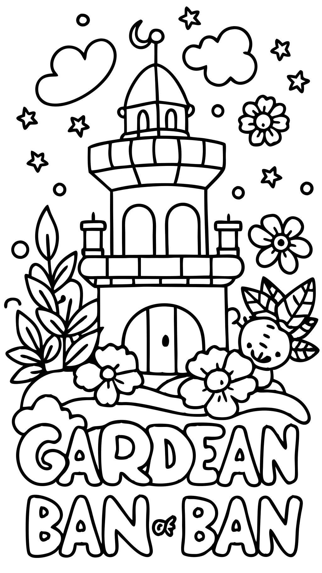 garden of ban ban coloring pages